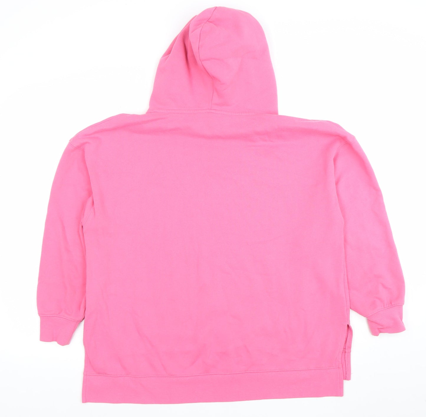 Dunnes Women Pink Pullover Hoodie Medium Fleece Lined Casual