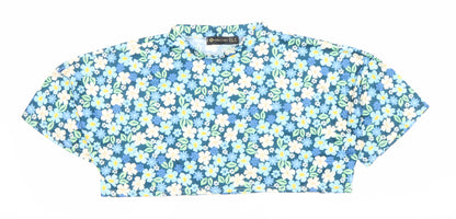 Womens UK Size 12 I SAW IT FIRST Blue Cropped Blouse