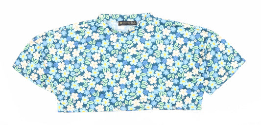 Womens UK Size 12 I SAW IT FIRST Blue Cropped Blouse