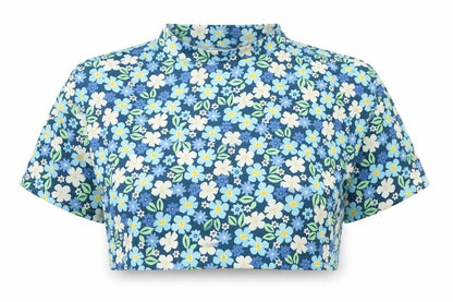 Womens UK Size 12 I SAW IT FIRST Blue Cropped Blouse