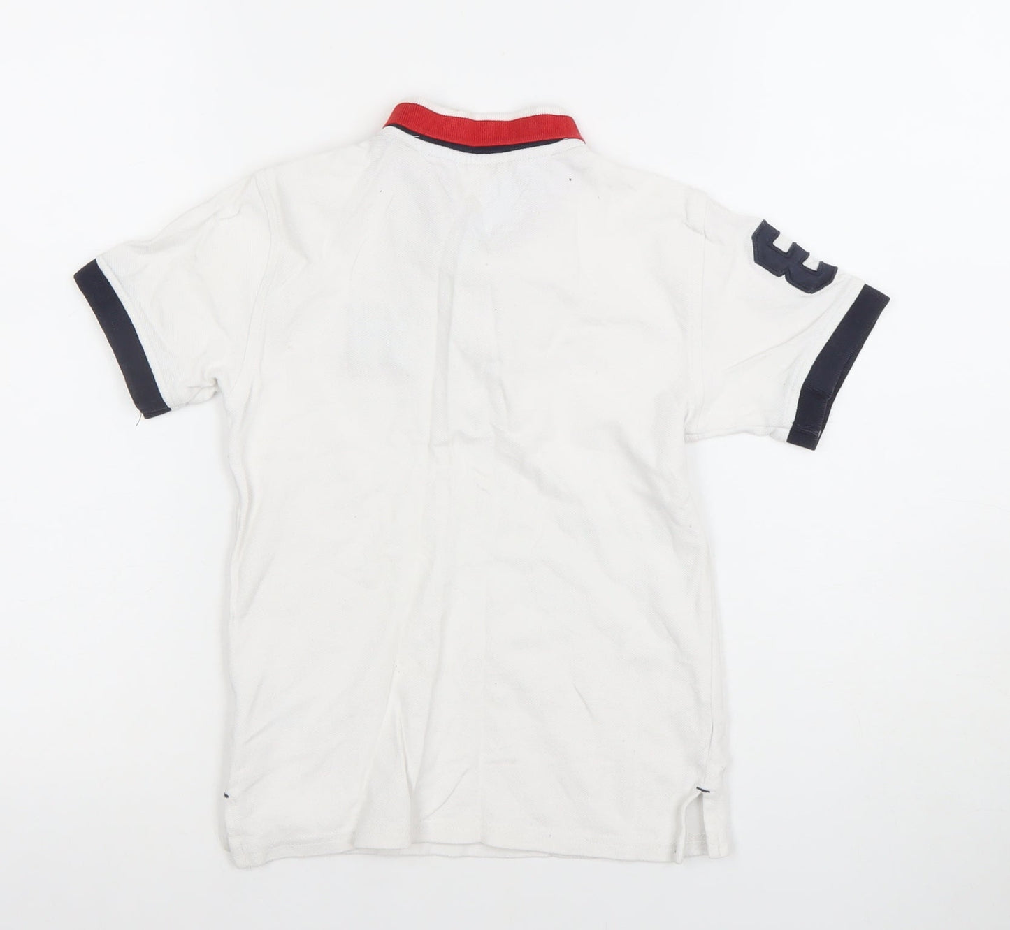 Boys UK Size 7 Years Tommy Hilfiger White Basic Polo