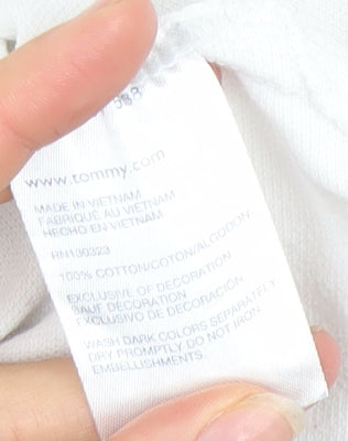 Boys UK Size 7 Years Tommy Hilfiger White Basic Polo