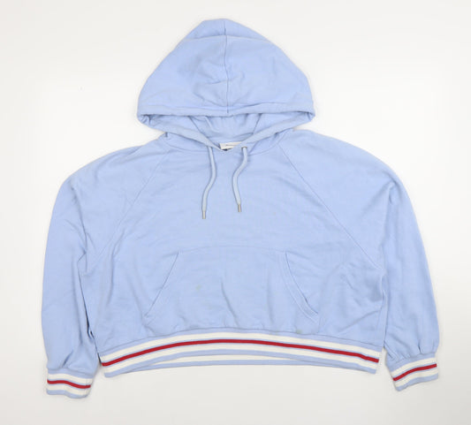 Womens UK Size S Monki Blue Pullover Hoodie
