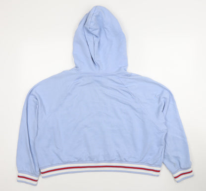 Womens UK Size S Monki Blue Pullover Hoodie