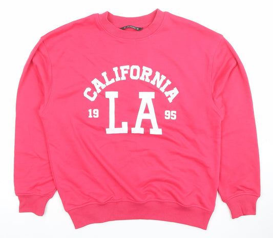 Dunnes Women Pink XS Pullover Sweatshirt California LA Graphic Print