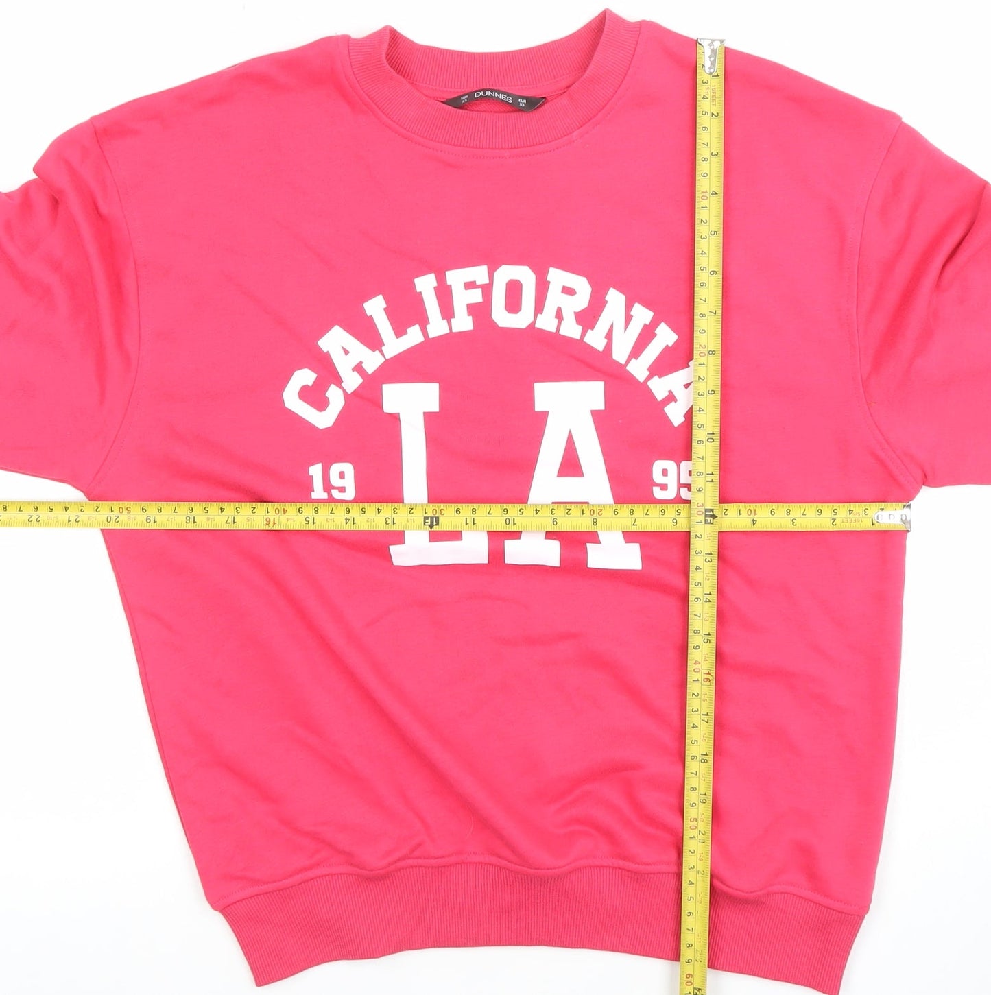 Dunnes Women Pink XS Pullover Sweatshirt California LA Graphic Print