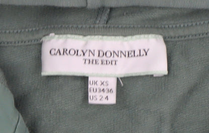 Womens UK Size XS Carolyn Donnelly The Edit Green Tunic Hoodie