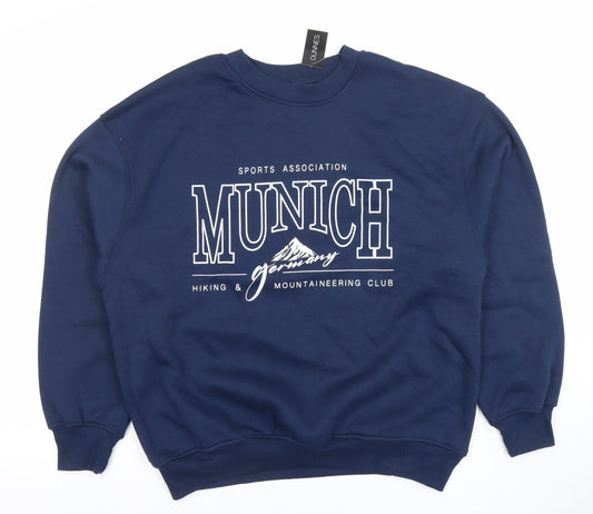 Dunnes Women’s Navy Blue Munich Graphic Pullover Sweatshirt Size S