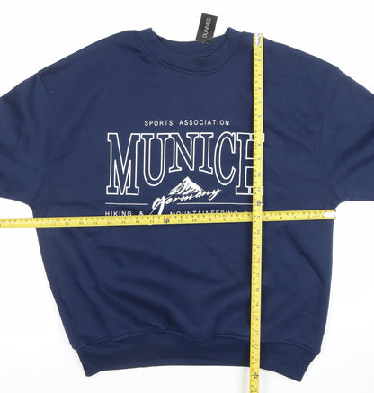 Dunnes Women’s Navy Blue Munich Graphic Pullover Sweatshirt Size S