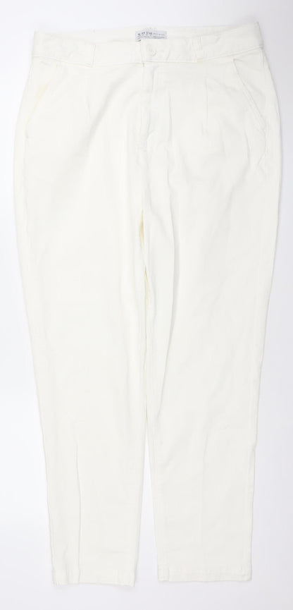 Primark Women White Skinny Jeans Size 16 Stretch Denim