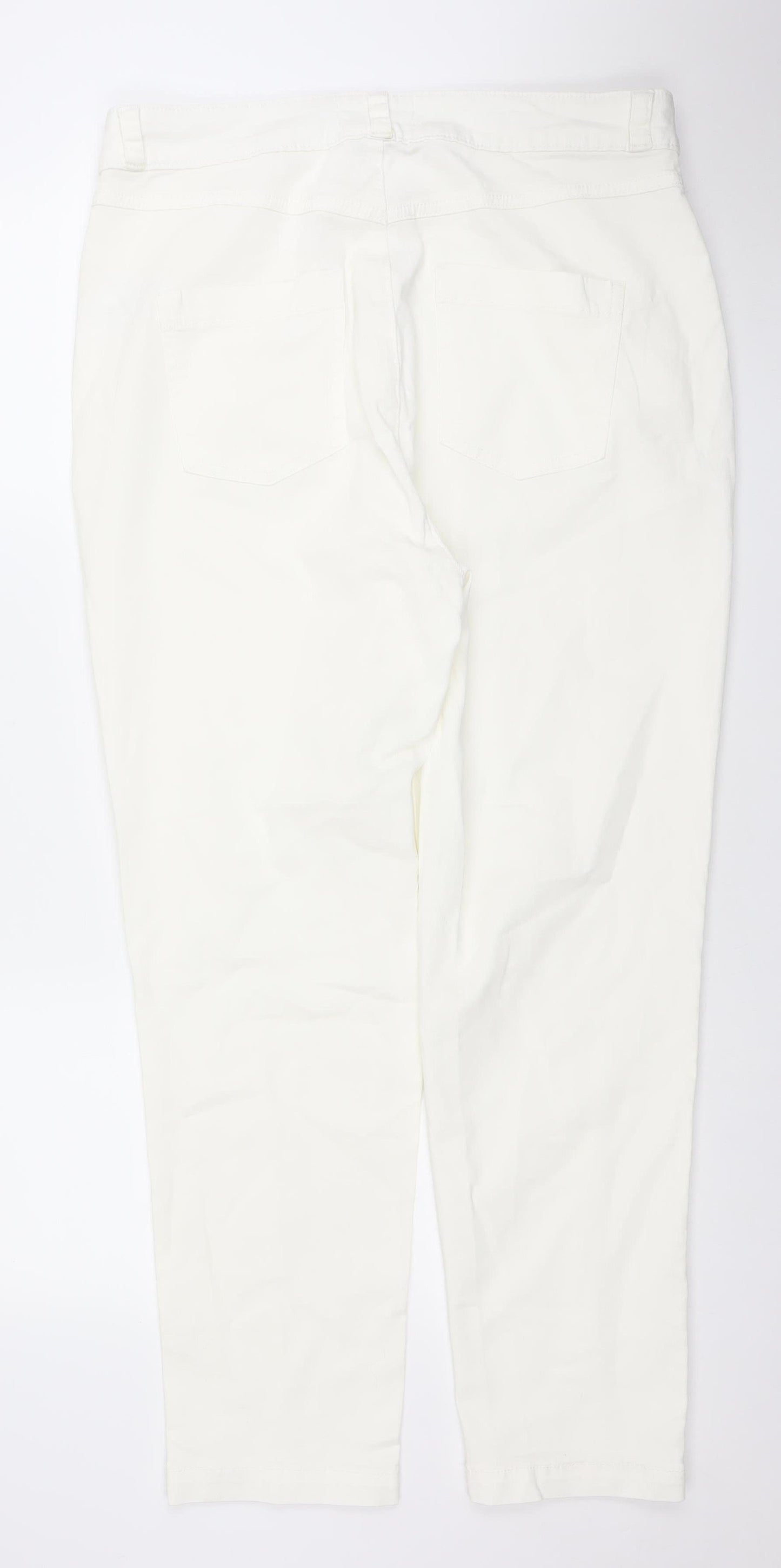 Primark Women White Skinny Jeans Size 16 Stretch Denim