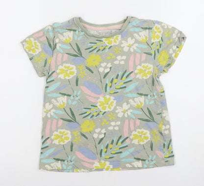 Girls UK Size 8-9 Years Nutmeg Multicoloured Basic T-Shirt