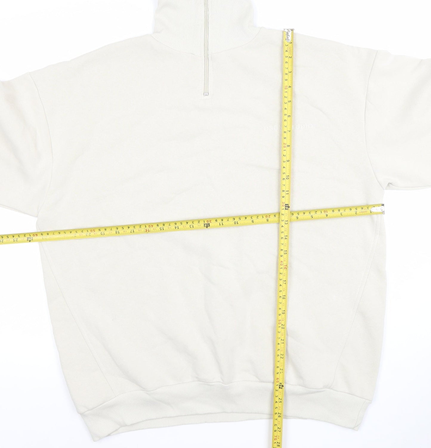 Boohoo Women’s Beige 1/4 Zip High Neck Sweatshirt UK 10