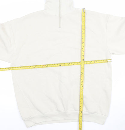 Boohoo Women’s Beige 1/4 Zip High Neck Sweatshirt UK 10