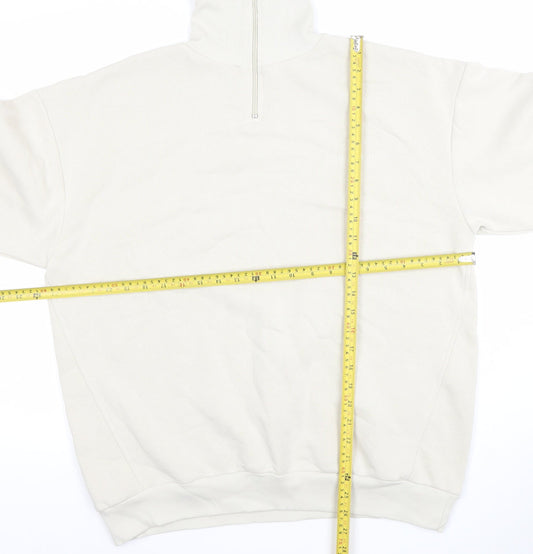 Boohoo Women’s Beige 1/4 Zip High Neck Sweatshirt UK 10