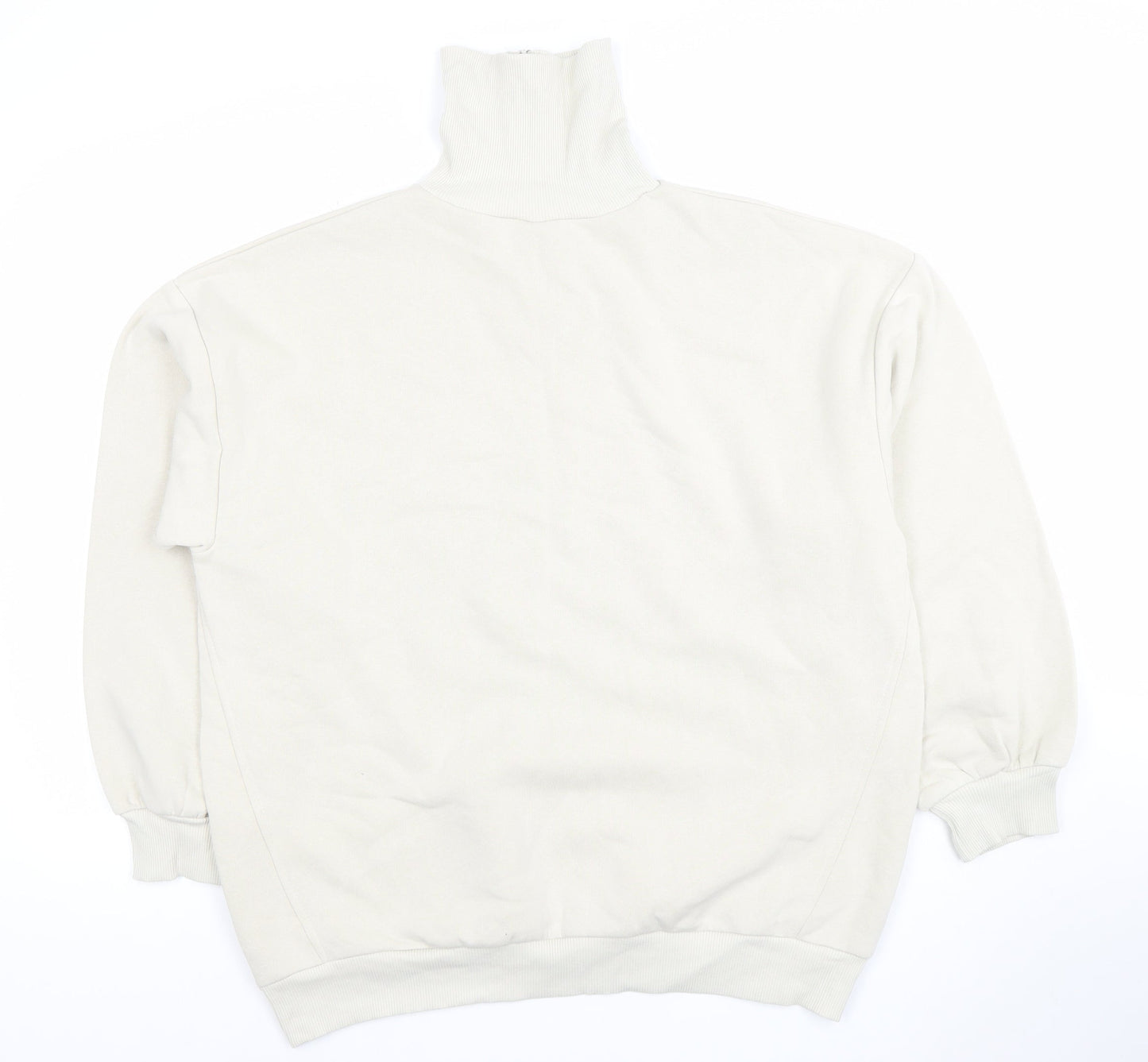 Boohoo Women’s Beige 1/4 Zip High Neck Sweatshirt UK 10