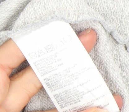 iets frans Womens Grey Basic Relaxed Fit Short Sleeve T-Shirt S