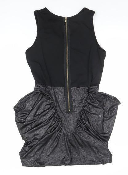 Boohoo Womens Black Size 14 Beaded Bodycon Party Dress