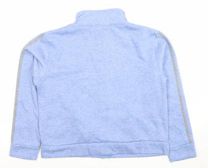 Womens UK Size 16-18 Joie de Vivre Blue Full Zip Sweatshirt
