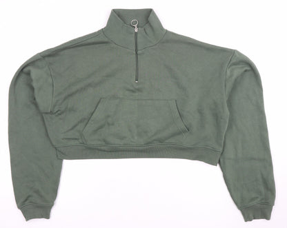 Womens UK Size M PRETTYLITTLETHING Green Pullover Sweatshirt