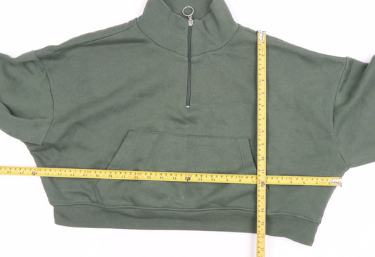 Womens UK Size M PRETTYLITTLETHING Green Pullover Sweatshirt