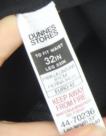 Dunnes Stores Men’s Grey Regular Fit Dress Pants 32W 33L Polyester Blend