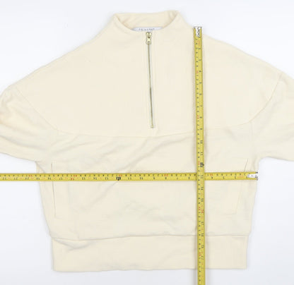 Primark Women's Beige 1/4 Zip Pullover Sweatshirt XS