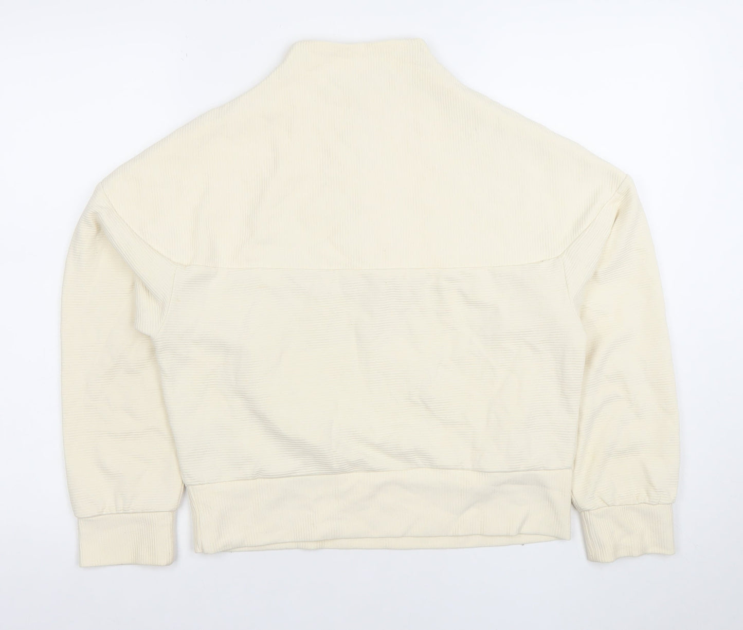 Primark Women's Beige 1/4 Zip Pullover Sweatshirt XS