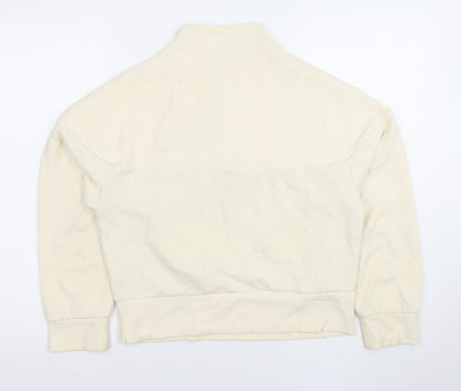 Primark Women's Beige 1/4 Zip Pullover Sweatshirt XS