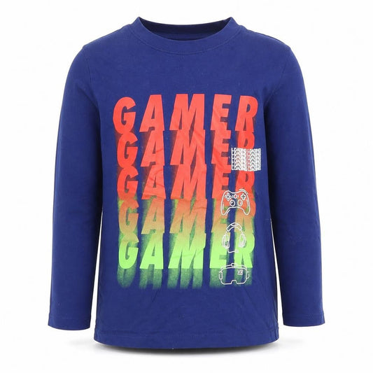 Boys UK Size 5-6 Years Dunnes Stores Blue Pullover T-Shirt