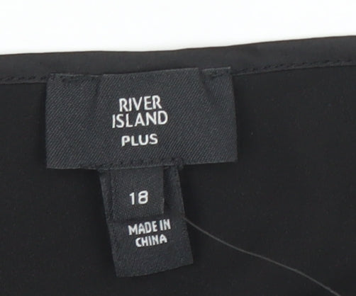 Womens UK Size 18 River Island Black Camisole Tank