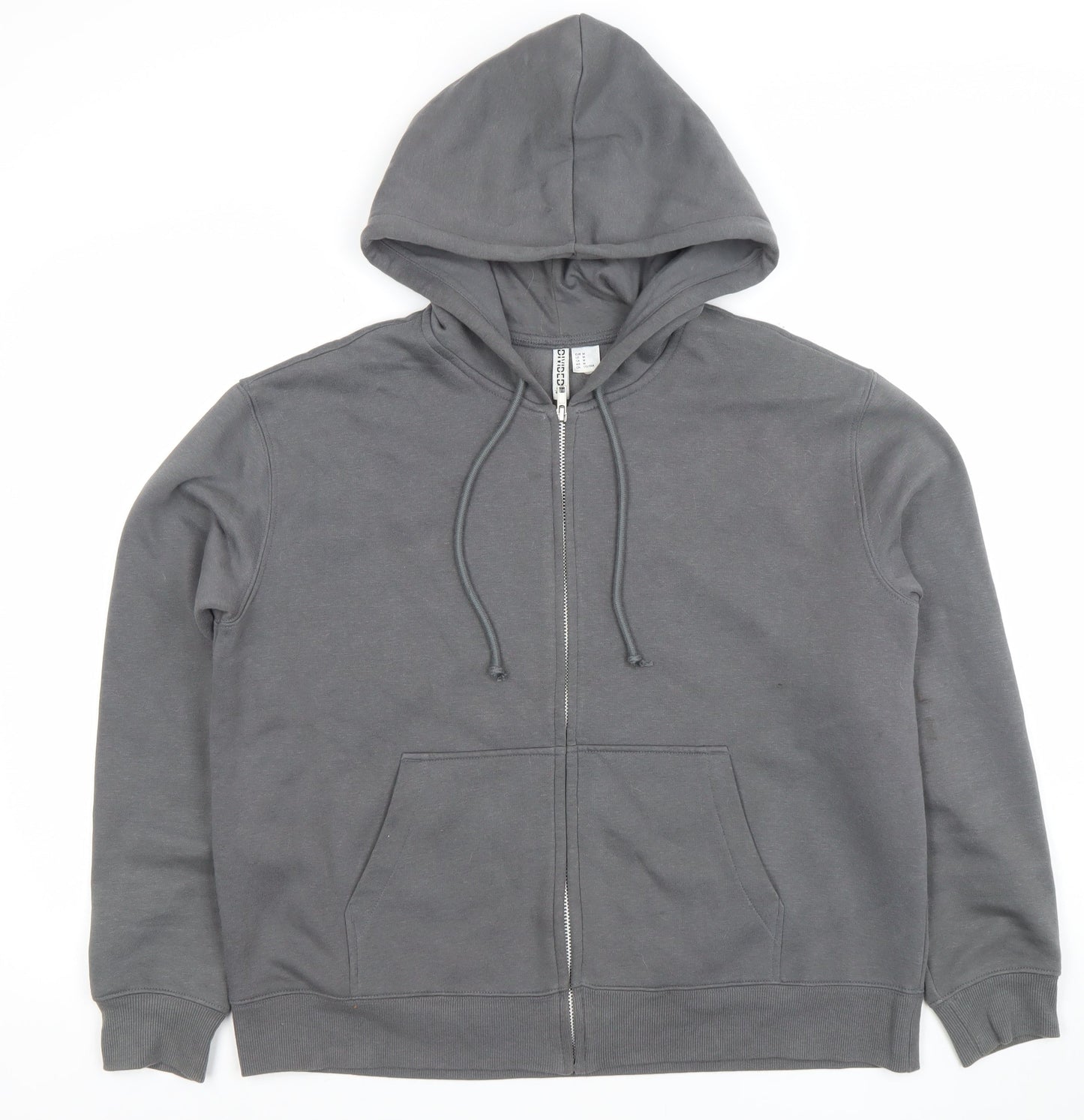 Mens UK Size M Divided Grey Full Zip Hoodie