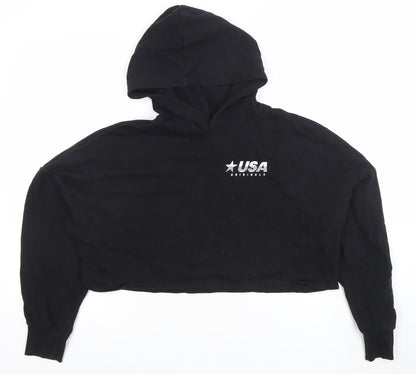 Womens UK Size M H&M Black Pullover Hoodie