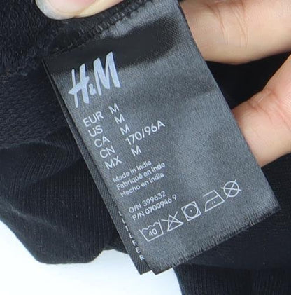 Womens UK Size M H&M Black Pullover Hoodie