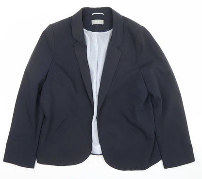 Wallis Women's Black Classic Blazer Size 18 Lined Work Jacket