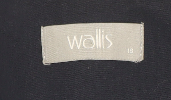 Wallis Women's Black Classic Blazer Size 18 Lined Work Jacket