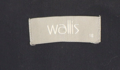 Wallis Women's Black Classic Blazer Size 18 Lined Work Jacket