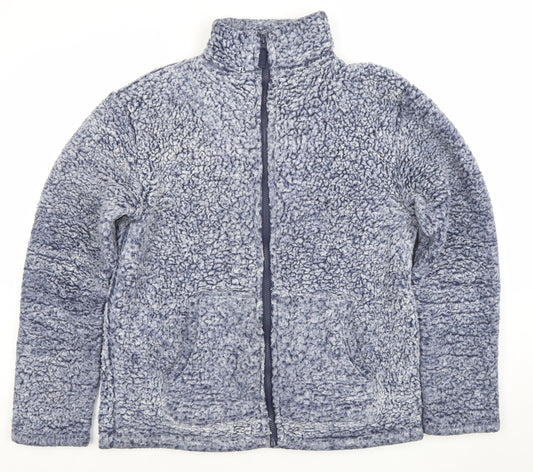 Nutmeg Women's Blue Fleece Zip Jacket Medium Regular Fit