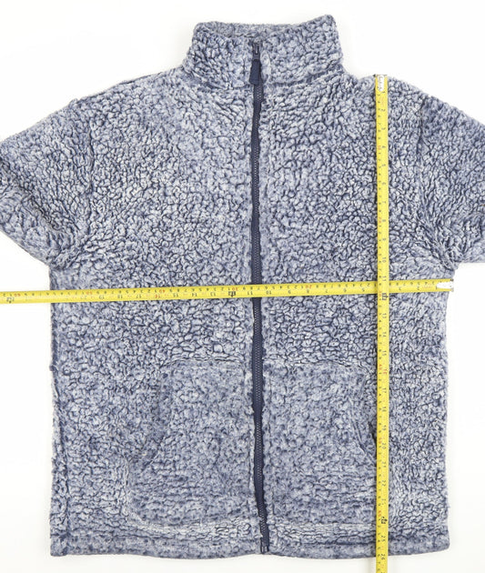 Nutmeg Women's Blue Fleece Zip Jacket Medium Regular Fit