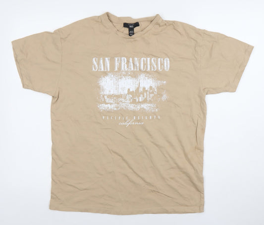 Boys UK Size 12-13 Years New Look Beige Basic T-Shirt