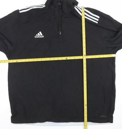 Adidas Men’s Black 1/4 Zip Lightweight Sports Jacket L