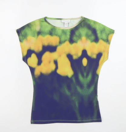 Womens UK Size S Topshop Multicoloured Basic T-Shirt
