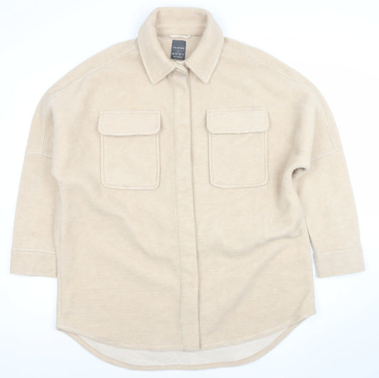 Primark Women’s Beige L Relaxed Basic Fleece Jacket