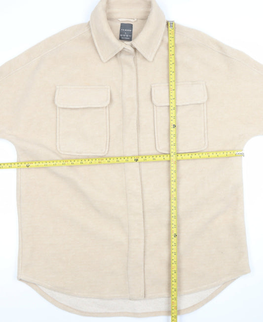Primark Women’s Beige L Relaxed Basic Fleece Jacket