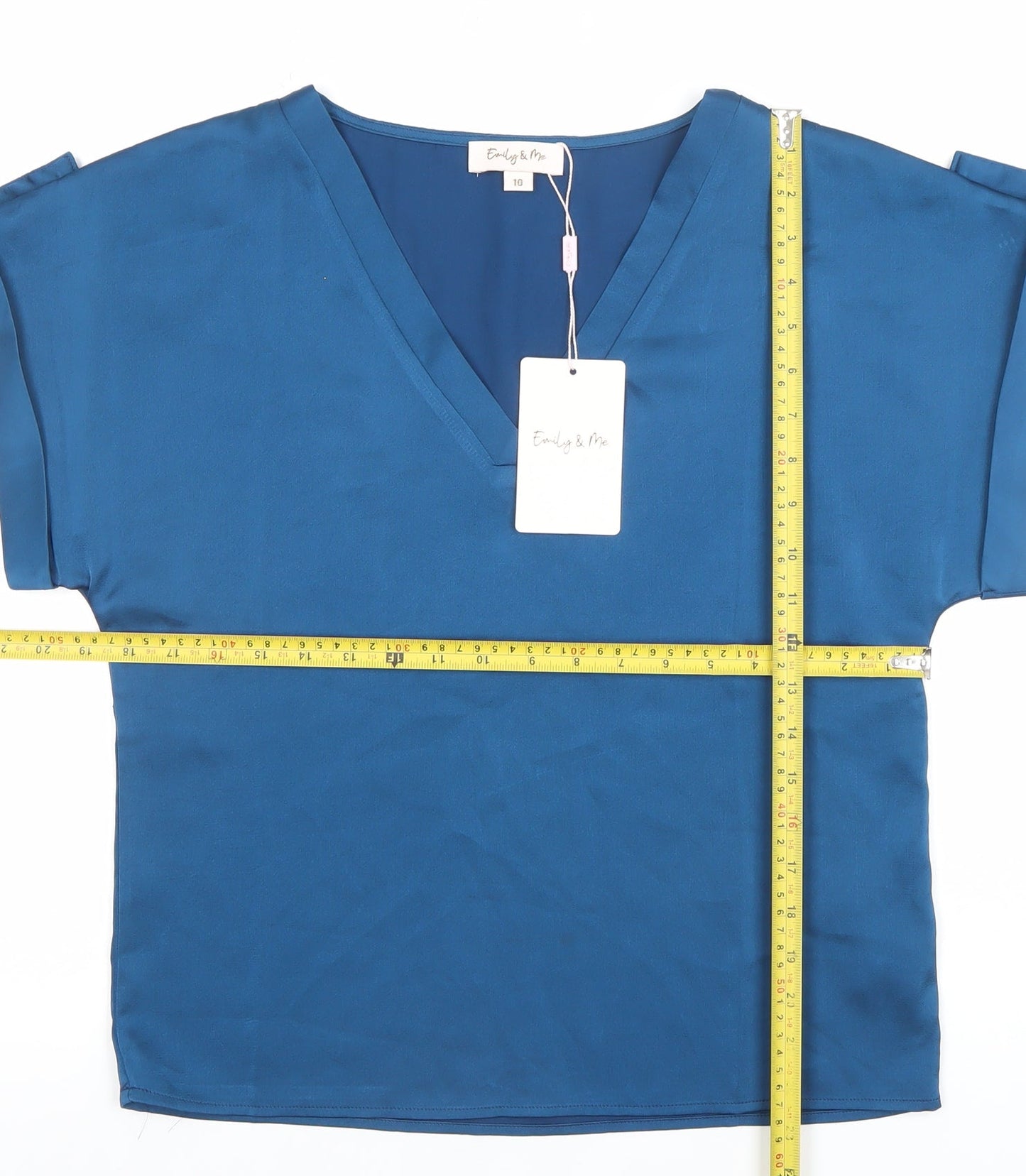 Womens UK Size 10 Emily & Me Blue Basic Blouse