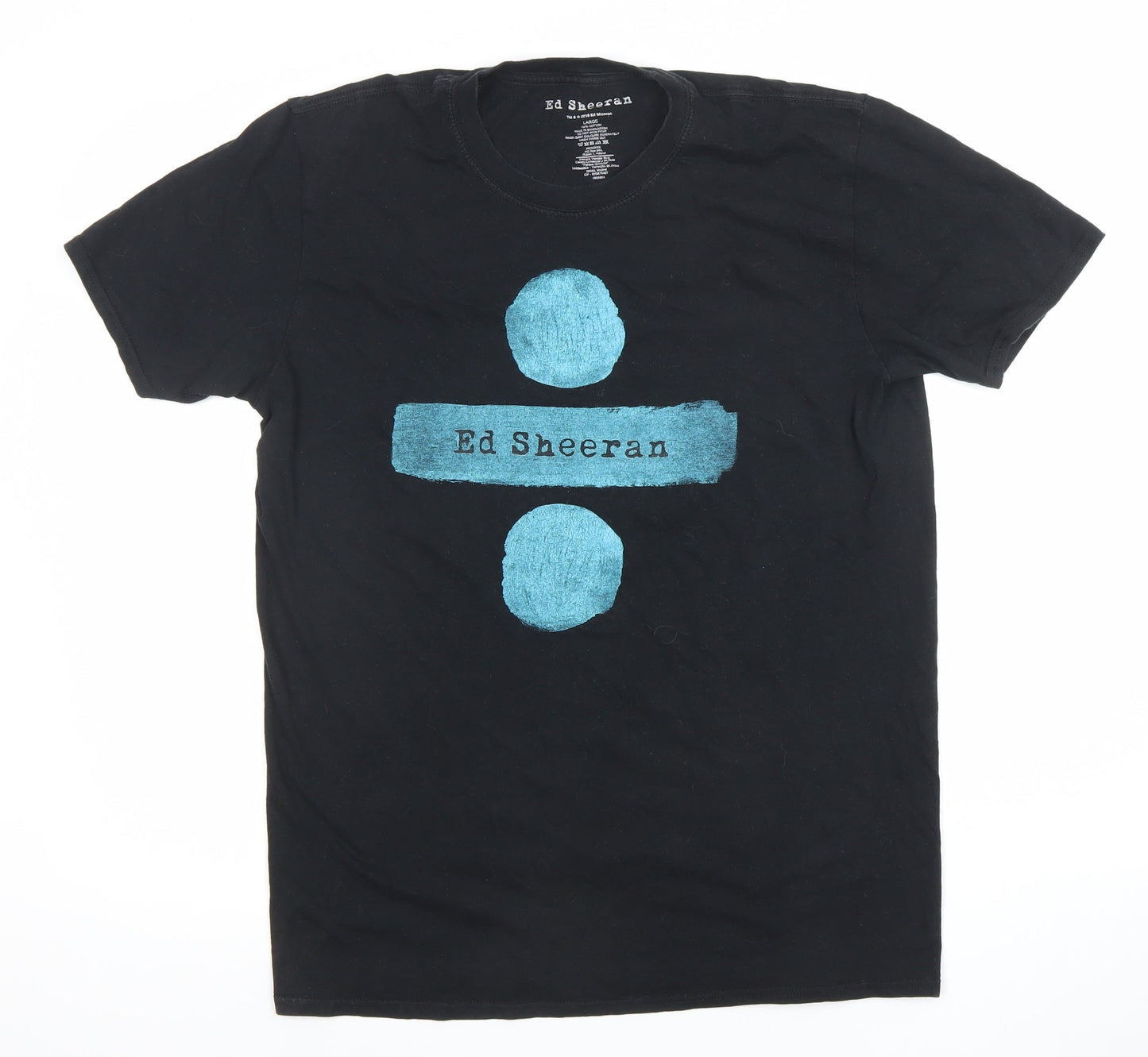 Primark Ed Sheeran Men's Black Large Cotton Band Graphic T-Shirt