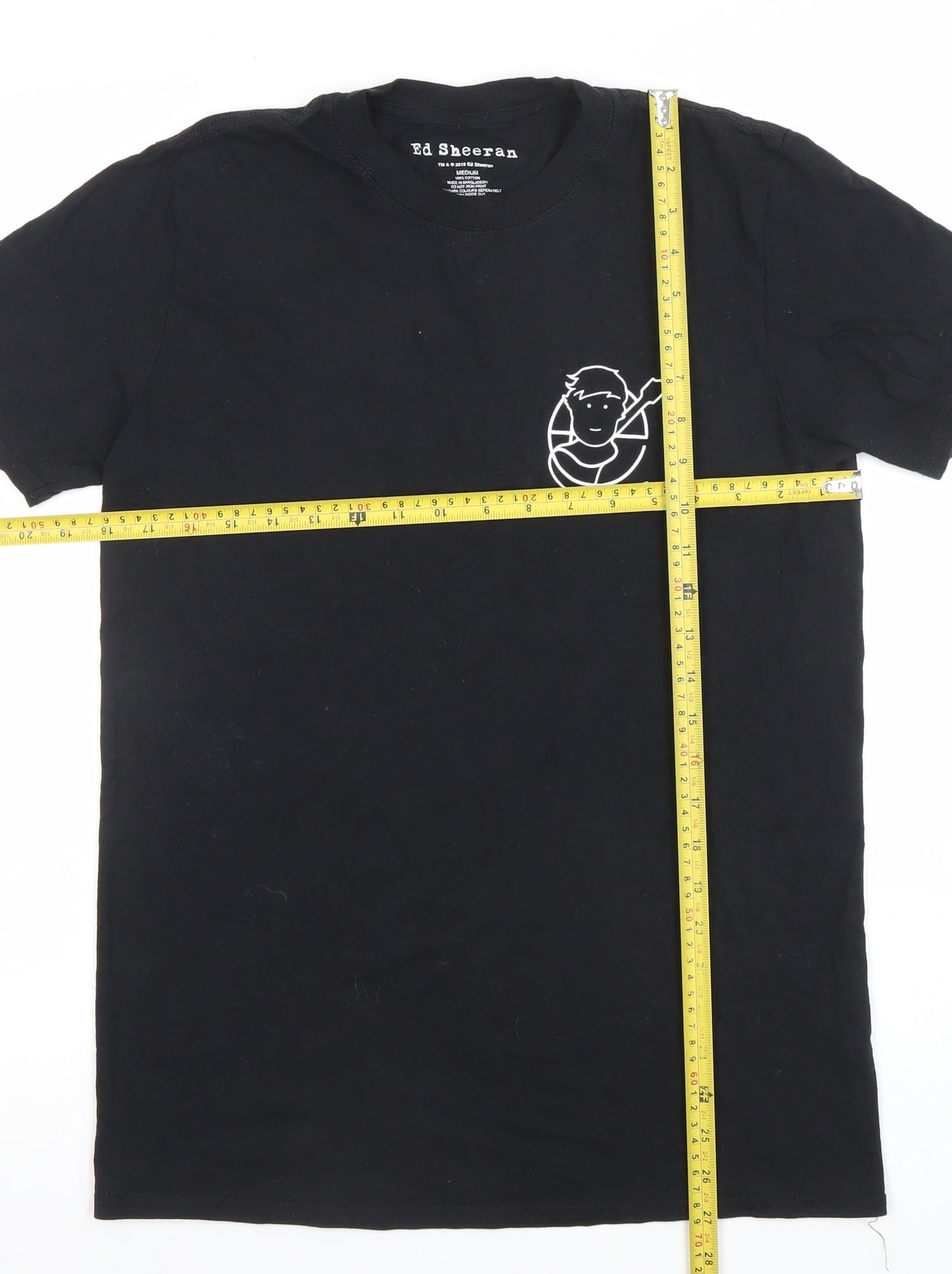Mens UK Size M Ed Sheeran Black  T-Shirt