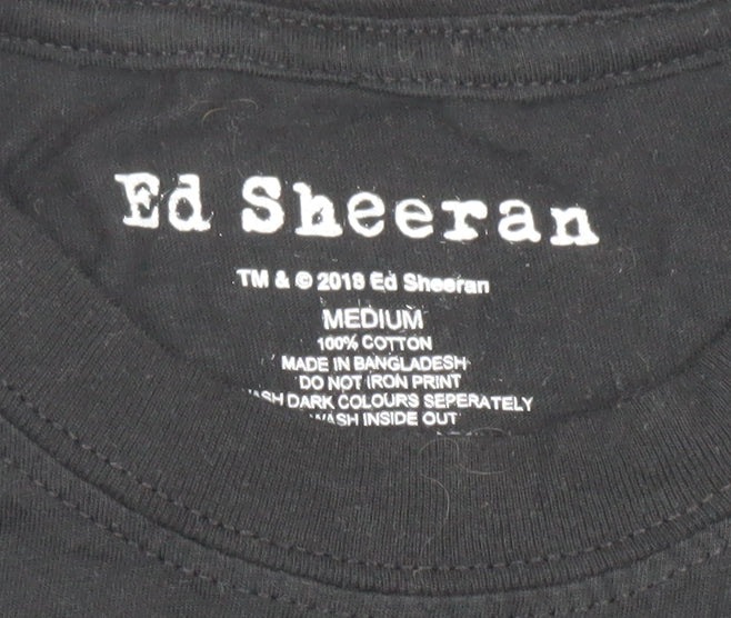 Mens UK Size M Ed Sheeran Black  T-Shirt