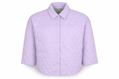 Womens UK Size 10 Primark Purple Quilted Coat