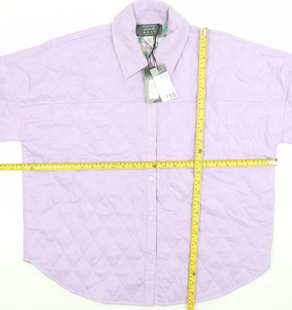 Primark Women Purple Quilted Reversible Jacket Size 10